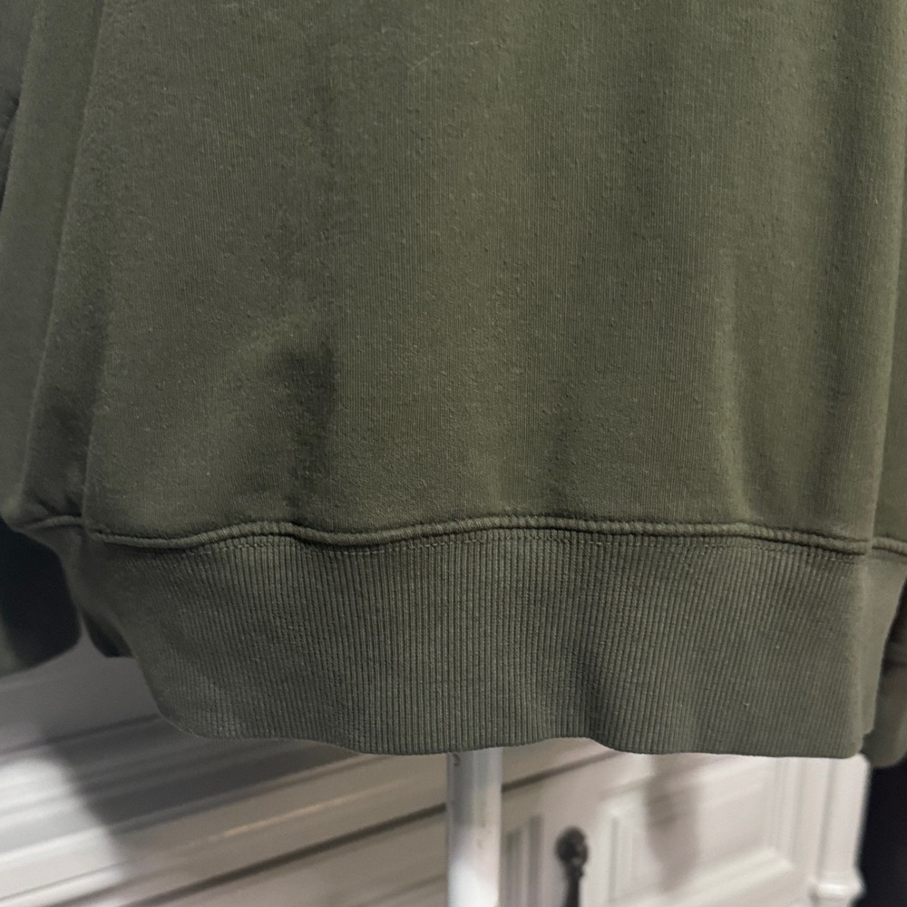 Buffalo David Bitton Brand Olive Green Hoodie with White Drawstrings Size Large - Picture 3 of 8